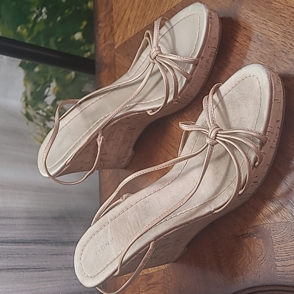 Fioni Women 9W Wedge Sandal Heel Espadrilles Open Toe Cork Platform shoes
